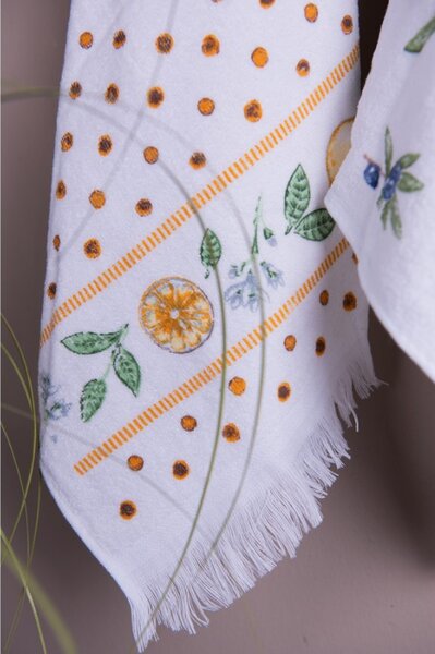 Kuchyňský froté ručník s citróny Lemons &amp; Leafs – 40x66 cm