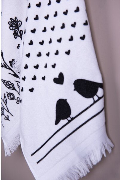 Kuchyňský froté ručník s ptáčky Love Birds – 40x66 cm