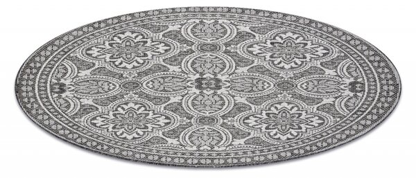 Balta Kulatý koberec SISAL LOFT 21193 slonová kost / stříbrný / šedý Rozměr: průměr 120 cm