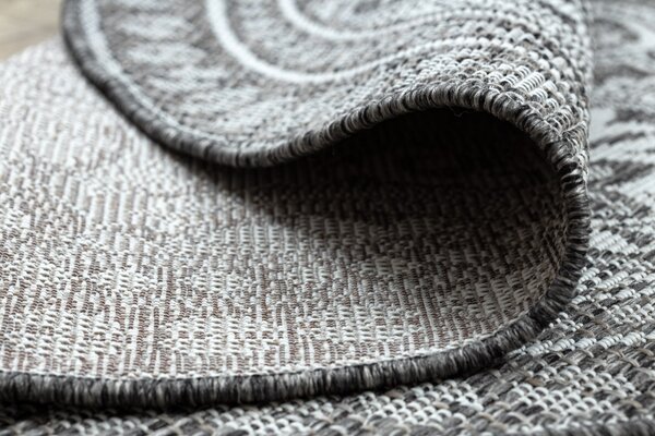 Balta Kulatý koberec SISAL LOFT 21193 slonová kost / stříbrný / šedý Rozměr: průměr 120 cm