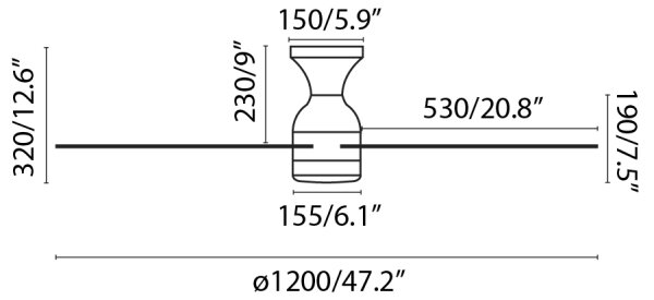 FARO 33756 - LED Stropní ventilátor FRASER LED/16W/230V bílá pr. 120 cm + DO