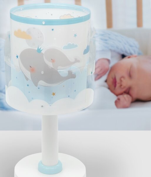 Dalber 61171T - Dětská lampička WHALE DREAMS 1xE14/8W/230V modrá