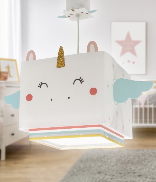 Dalber 64592 - Dětský lustr LITTLE UNICORN 1xE27/15W/230V