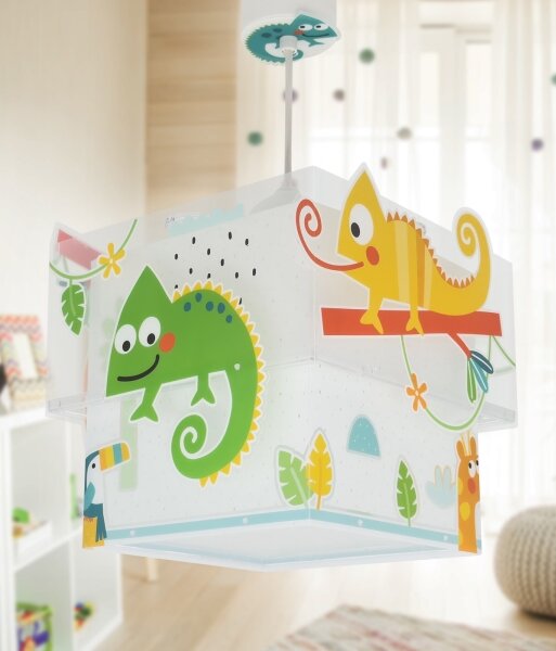 Dalber 63312 - Dětský lustr HAPPY JUNGLE 1xE27/15W/230V