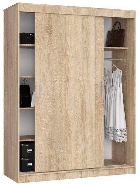 Šatní skřín s posuvnými dveřmi 150 cm MONO dub sonoma