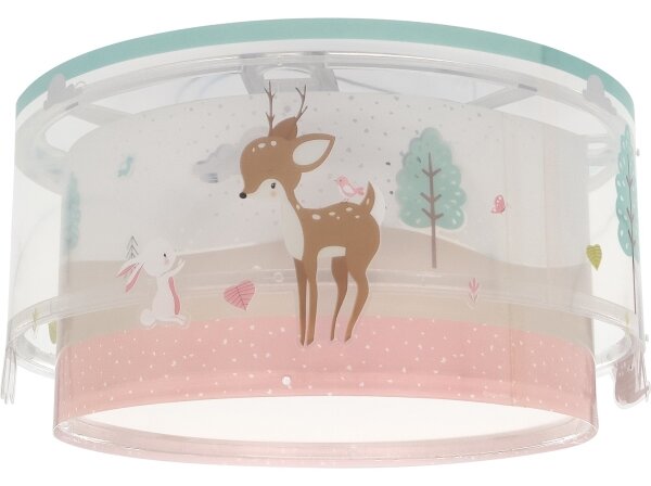 Dalber 61276 - Dětské stropní svítidlo LOVING DEER 2xE27/15W/230V