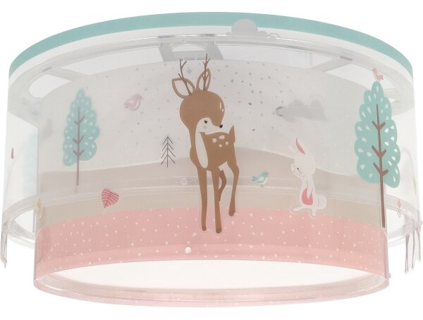 Dalber 61276 - Dětské stropní svítidlo LOVING DEER 2xE27/15W/230V