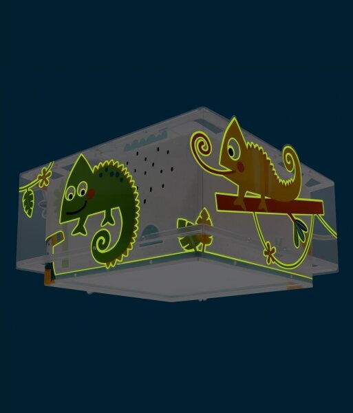 Dalber 63316 - Dětské stropní svítidlo HAPPY JUNGLE 2xE27/15W/230V
