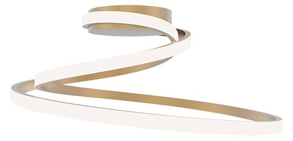 Luce Ambiente Design LED stropní svítidlo COASTER, zlatá barva, délka 50 cm kov,, Mosaz / zlato, Obývací pokoj / jídelna, Hliník, Moderní