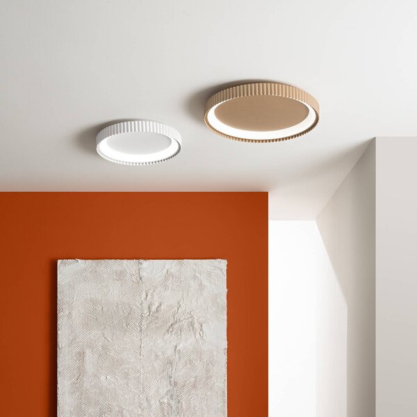 Luce Ambiente Design LED stropní svítidlo Niike, zlatá barva, Ø 50 cm, kov,, Mosaz / zlato, Obývací pokoj / jídelna, kov, Moderní
