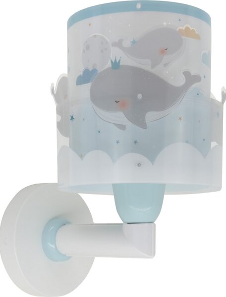 Dalber 61179T - Dětské nástěnné svítidlo WHALE DREAMS 1xE27/15W/230V modrá