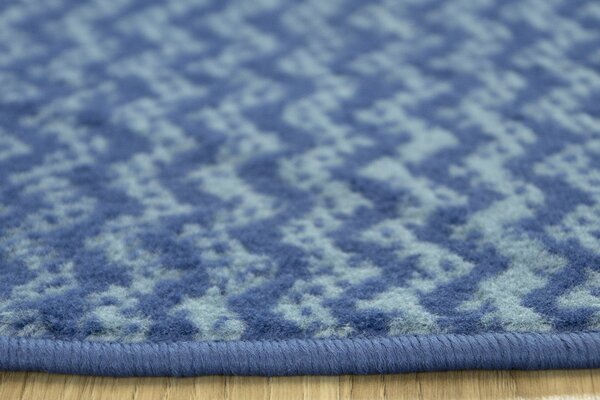Kulatý koberec LUNA 503568/94955 Patchwork modrý Rozměr: průměr 80 cm
