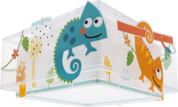 Dalber 63316 - Dětské stropní svítidlo HAPPY JUNGLE 2xE27/15W/230V
