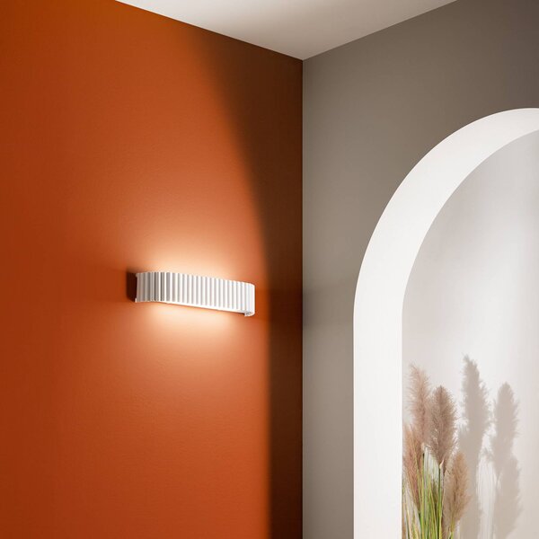 Luce Ambiente Design LED nástěnné světlo Niike, bílá, šířka 40 cm, kov,, Bílá / opál, Obývací pokoj / jídelna, kov, Moderní