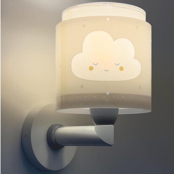 Dalber 76019E - Dětské nástěnné svítidlo BABY DREAMS 1xE27/15W/230V šedá