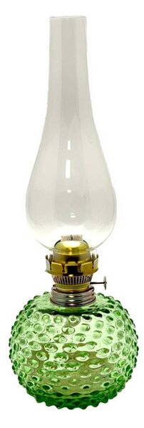 Petrolejová lampa EMA 38 cm světle zelená