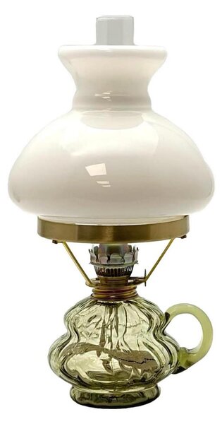 Petrolejová lampa ANNA 33 cm lesní zelená velká krakle