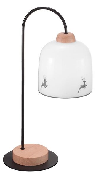 Kolarz A1352.71.Gr.100 - Stolní lampa NONNA 1xE27/60W/230V jeleni dub/bílá/šedá