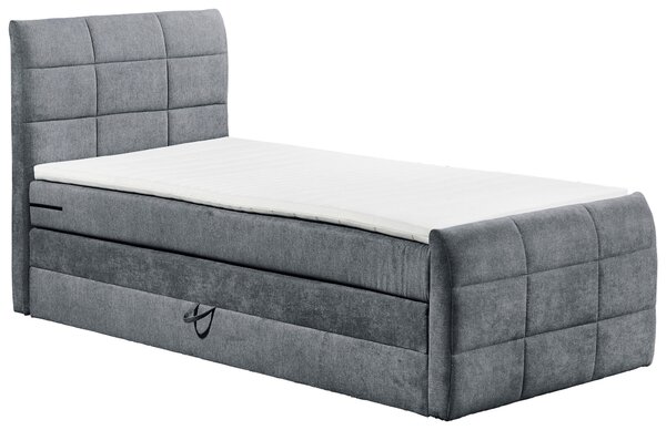 POSTEL BOXSPRING, 100/200 cm, antracitová MID.YOU - Jednolůžkové postele, Online Only