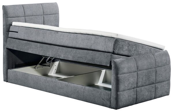 POSTEL BOXSPRING, 100/200 cm, antracitová MID.YOU - Jednolůžkové postele, Online Only