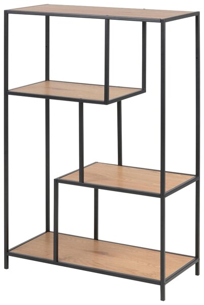 REGÁL, černá, barvy dubu, ocel, 77/114/34 cm Dieter Knoll - Knihovny