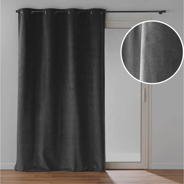 Antracitový sametový závěs 140x260 cm Olympe – douceur d'intérieur