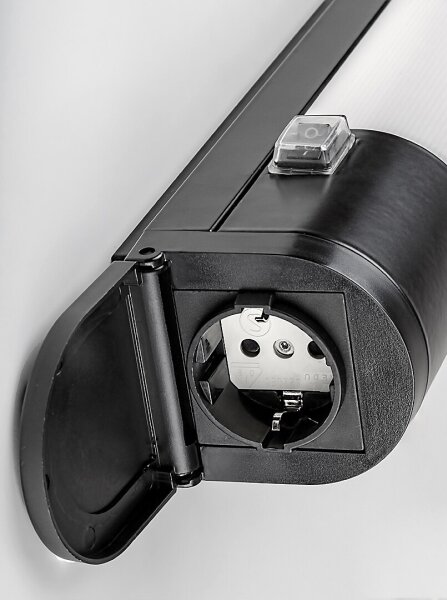 Rabalux 78029 - LED Podlinkové svítidlo se zásuvkou DUDDU LED/17W/230V černá