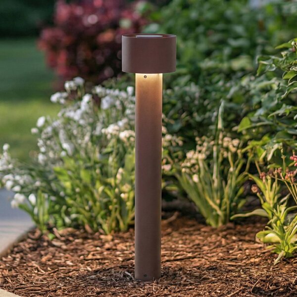 Arcchio LED osvětlení cesty Milten, 65 cm, rez, IP65, Hnědá / rez, Hliník, Moderní