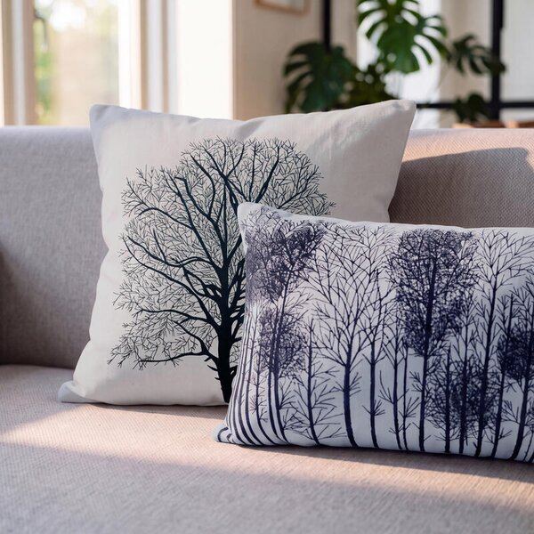 Povlak ART NATURE trees šedomodrá 30 x 50 cm