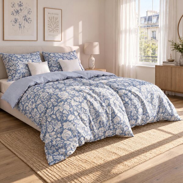 Povlečení SATÉN DESIGN windsor modrá 140 x 200/70 x 90 cm