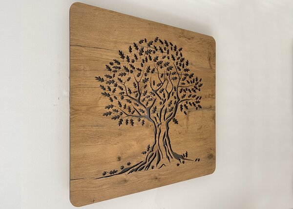 "Dub" světelný obraz 230V 42x42cm provedení povrchu: dub