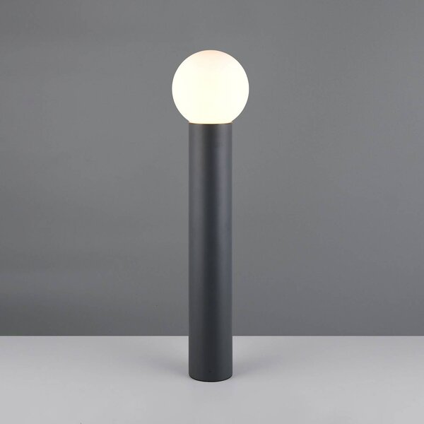 Trio Lighting Osvětlení cesty Mures, antracitová, výška 80 cm, kov, stmívatelný, Černá, Hliník, Moderní