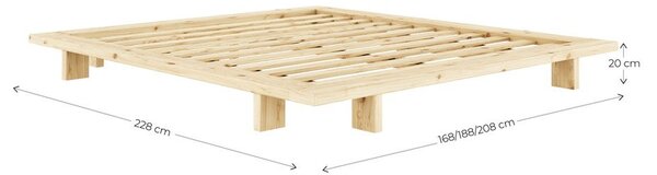 Dvoulůžková postel z borovicového dřeva bez čela s roštem 180x200 cm v terakotové barvě Japan – Karup Design