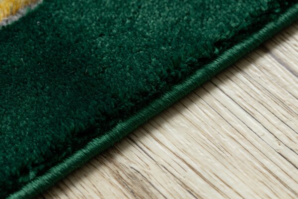 Makro Abra Kusový koberec EMERALD 1014 Luxusní geometrický 3D zelený zlatý Rozměr: 120x170 cm