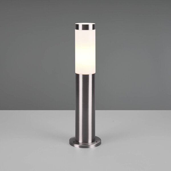 Trio Lighting Stojanová lampa Trioto, niklová barva, výška 45 cm, nerezová ocel, stmívatelný, Hliník / šedá / zinek, Nerezová ocel, Moderní