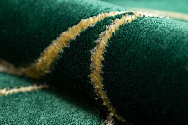 Makro Abra Kusový koberec EMERALD 1010 Luxusní kruhy zelený zlatý Rozměr: 80x150 cm
