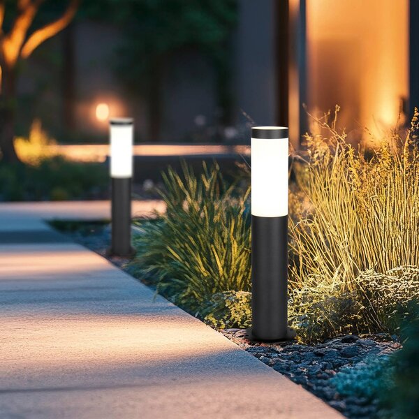 Trio Lighting Stojanová lampa Trioto, matná černá, výška 45 cm, nerezová ocel, stmívatelný, Černá, Nerezová ocel, Moderní