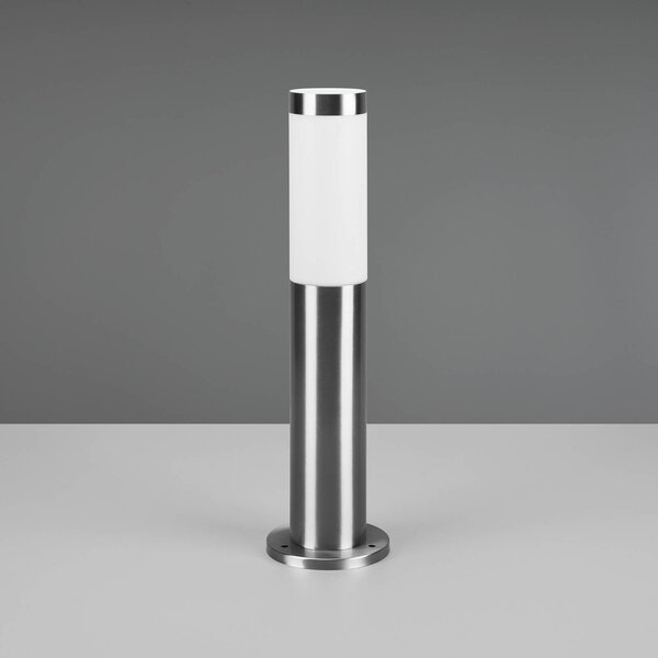 Trio Lighting Stojanová lampa Trioto, niklová barva, výška 45 cm, nerezová ocel, stmívatelný, Hliník / šedá / zinek, Nerezová ocel, Moderní