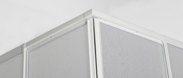 SPRCHOVÝ KOUT, bílá, 88/185/88 cm - Koupelnové série, Online Only