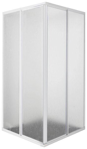 SPRCHOVÝ KOUT, bílá, 88/185/88 cm - Koupelnové série, Online Only