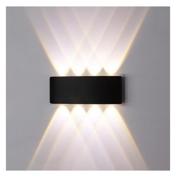 Top Light - LED Venkovní nástěnné svítidlo RAY LED/8W/230V IP44 4000K černá