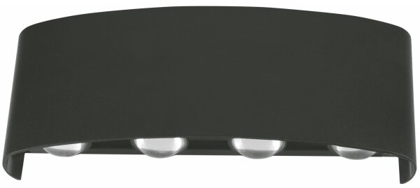 Top Light - LED Venkovní nástěnné svítidlo RAY LED/8W/230V IP44 4000K černá