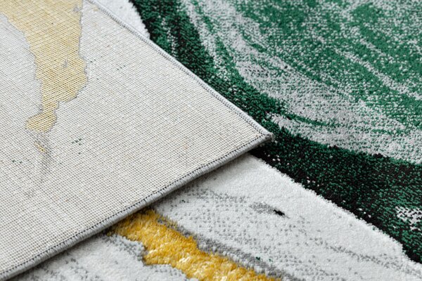 Makro Abra Kusový koberec EMERALD 1017 Luxusní abstraktní mramor zelený zlatý Rozměr: 80x150 cm