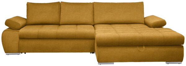ROHOVÁ SEDAČKA, textil, žlutá Carryhome - Sedací soupravy