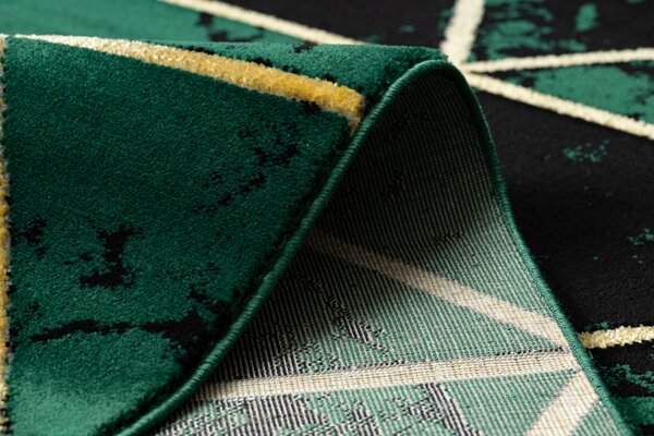 Makro Abra Kusový koberec EMERALD 1020 Luxusní geometrický zelený zlatý Rozměr: 140x190 cm