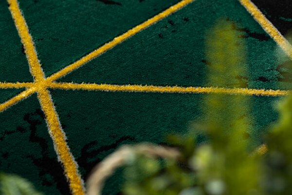Makro Abra Kusový koberec EMERALD 1020 Luxusní geometrický zelený zlatý Rozměr: 140x190 cm