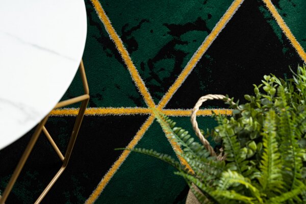 Makro Abra Kusový koberec EMERALD 1020 Luxusní geometrický zelený zlatý Rozměr: 140x190 cm
