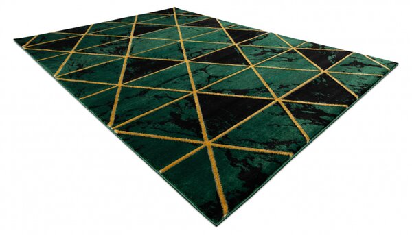 Makro Abra Kusový koberec EMERALD 1020 Luxusní geometrický zelený zlatý Rozměr: 140x190 cm