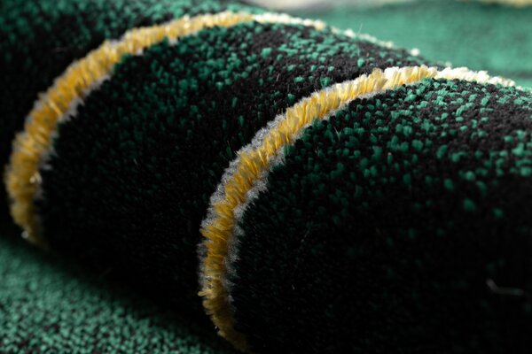Makro Abra Kusový koberec EMERALD 1022 Luxusní moderní geometrický zelený zlatý Rozměr: 80x150 cm