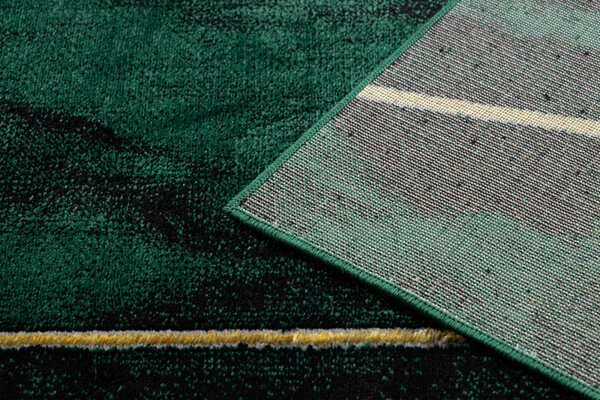 Makro Abra Kusový koberec EMERALD 1022 Luxusní moderní geometrický zelený zlatý Rozměr: 80x150 cm